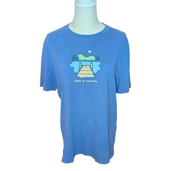 Life is Good Graphic Tee Lake It Outside Medium - Picture 1 of 3